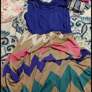 Chevron bottom dress